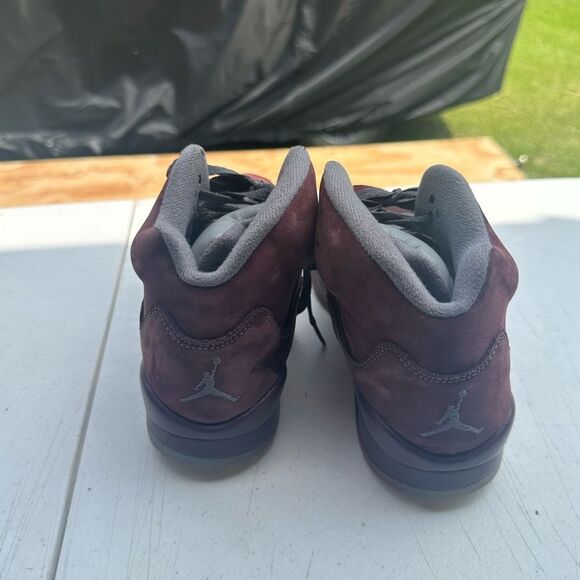Nike Air Jordan Burgundy and Gray Sneakers - Picture 2 of 6